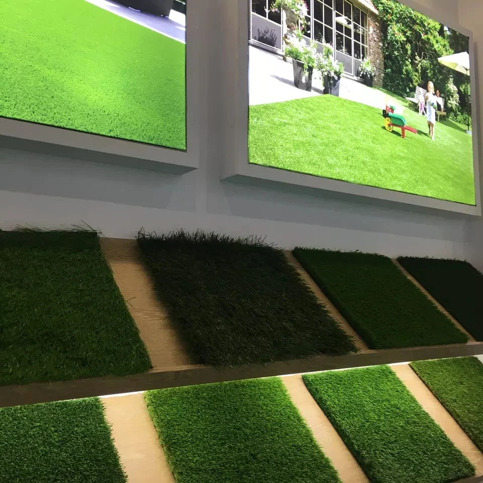 Chinese manufacturer 30 mm lawn garden Artificial grass for football/golf court/all sports turf no rubber no sand synthetic turf