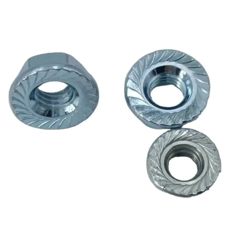 Factory supply Wholesale Stainless steel flange hexagon nut flange face tooth nut flange locking lock nut