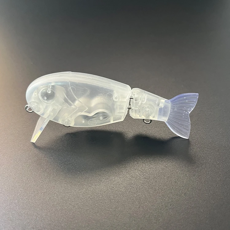 New Arrival 10cm 28g Blank Mini Bull Shad Wake Bait Unpainted Jointed Swimbait With Soft Tail Floating Bass Lure