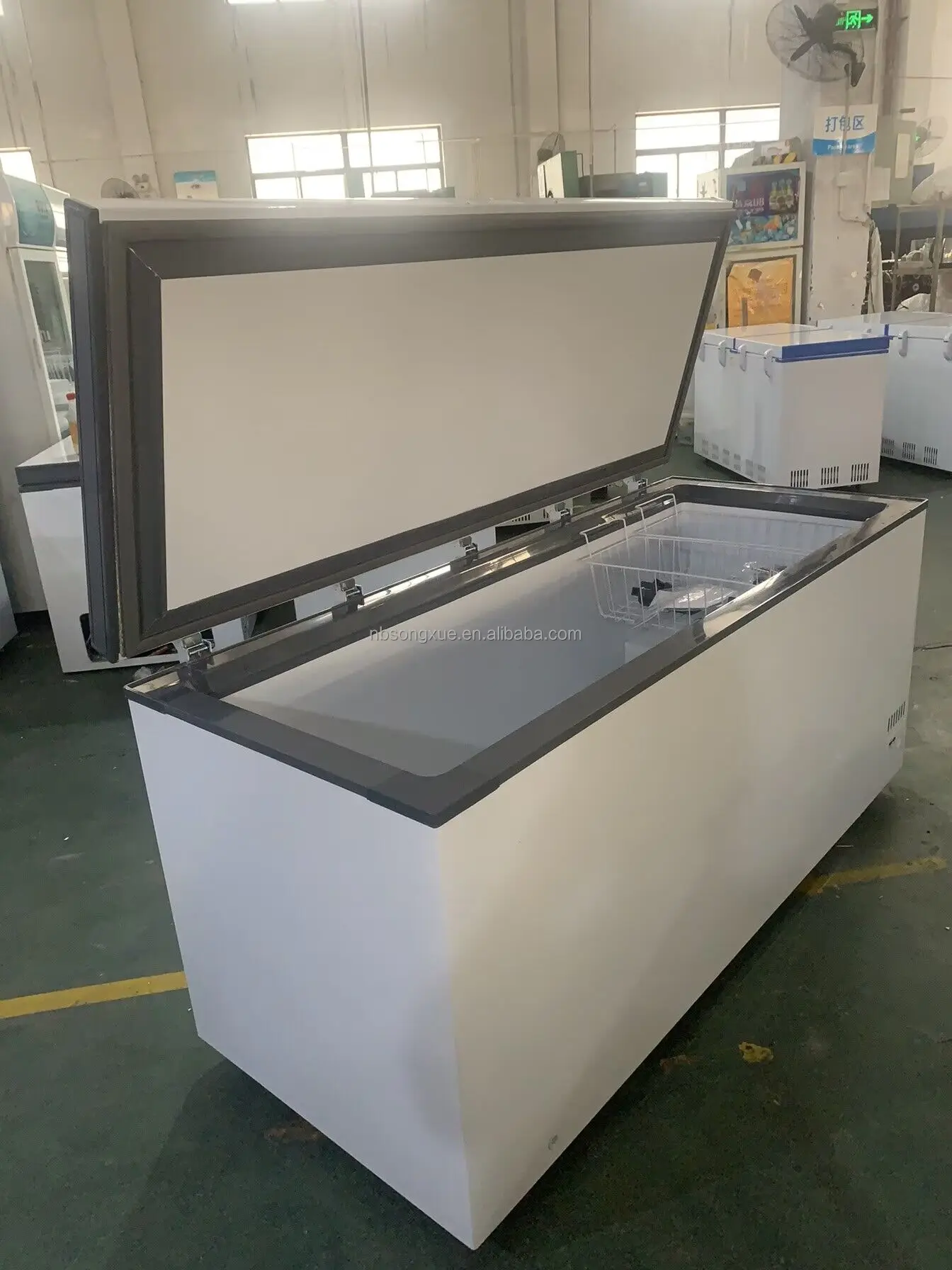 Big Size 500L Chest Freezer Stylish Design Single Door Top Open Freezer