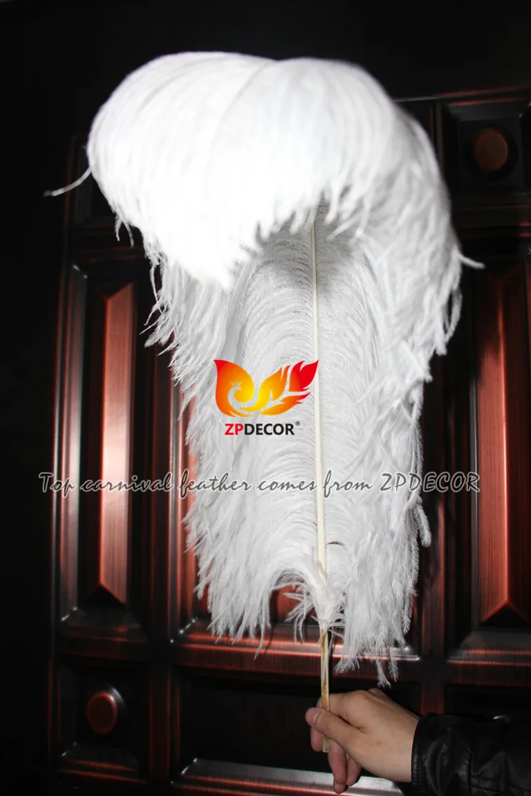 Leading Supplier from ZPDECOR Factory Wholesale Large Size 70-75 cm White Ostrich Feather for Carnival Design