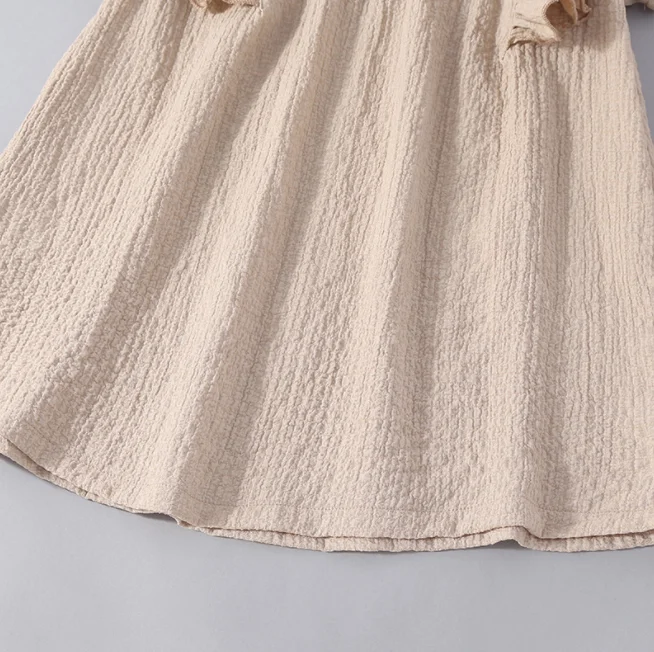 New Design Summer Little Girl Dress Round Neck Simple Ruffle Short Sleeved Princess Skirt For Girls Kids Classic Dress