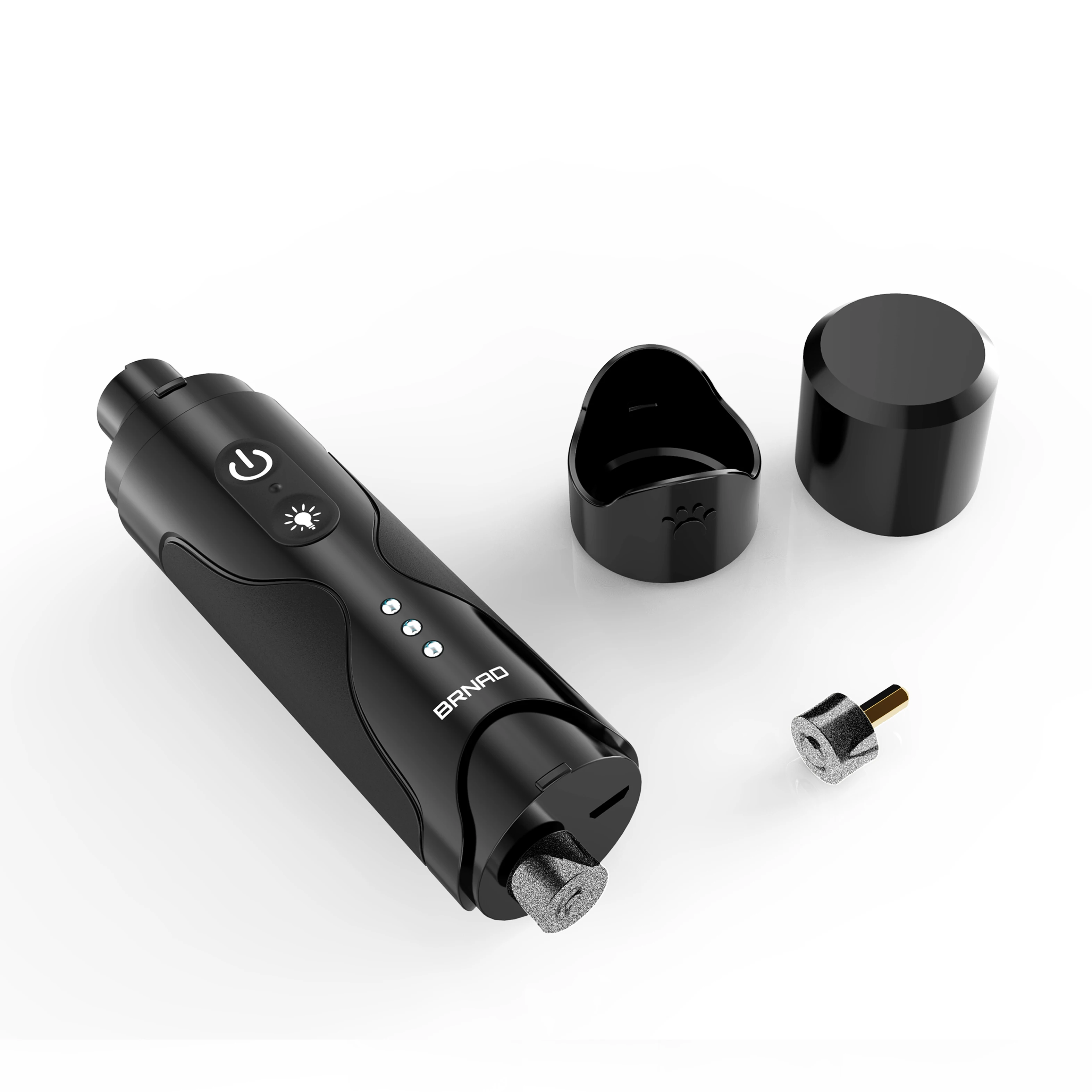 
LED LightThree level Pet Electric Nail Grinder for Animals USB Rechargeable Paw Nail Grinder Clippers Big dog Nail Trimmer 