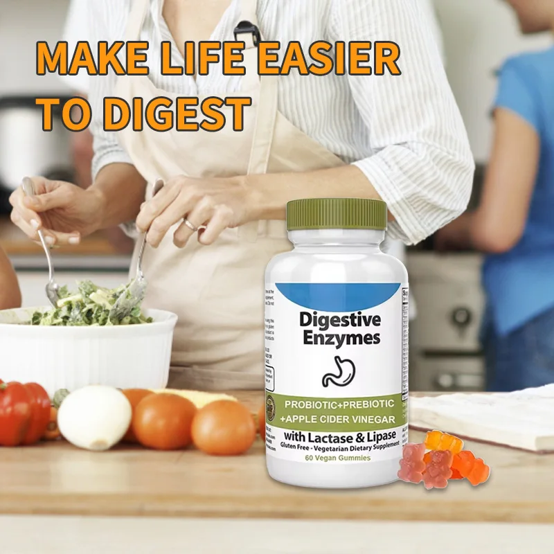 Good Bulk Private Label Flavor Advanced Digestive Enzymes Probiotic Supplements Complex Bio Digester Enzymes Gummies