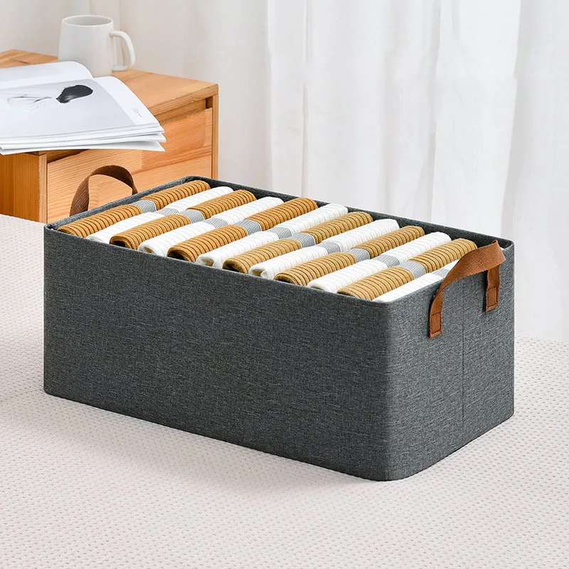 DS4093 Wardrobe Closet Storage Bins for Jeans Drawer Organizers for Clothing with Handle Foldable Drawer Clothes Organizers