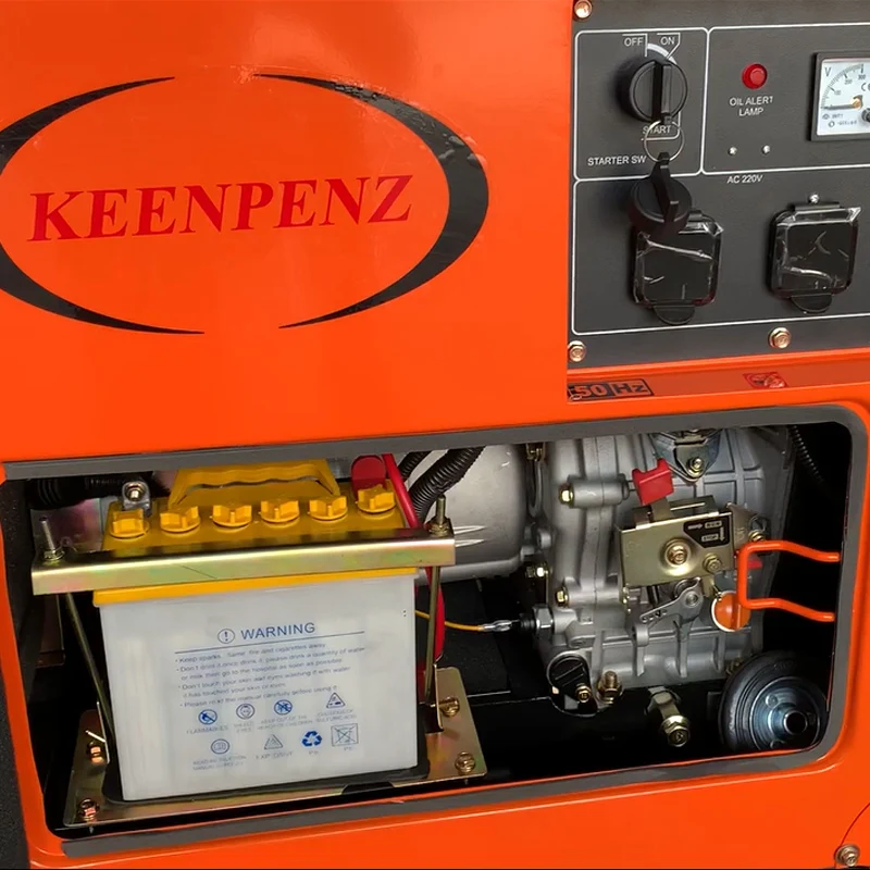 High Quality diesel engine air cooled 220V kipor 10KW portable small diesel generator price