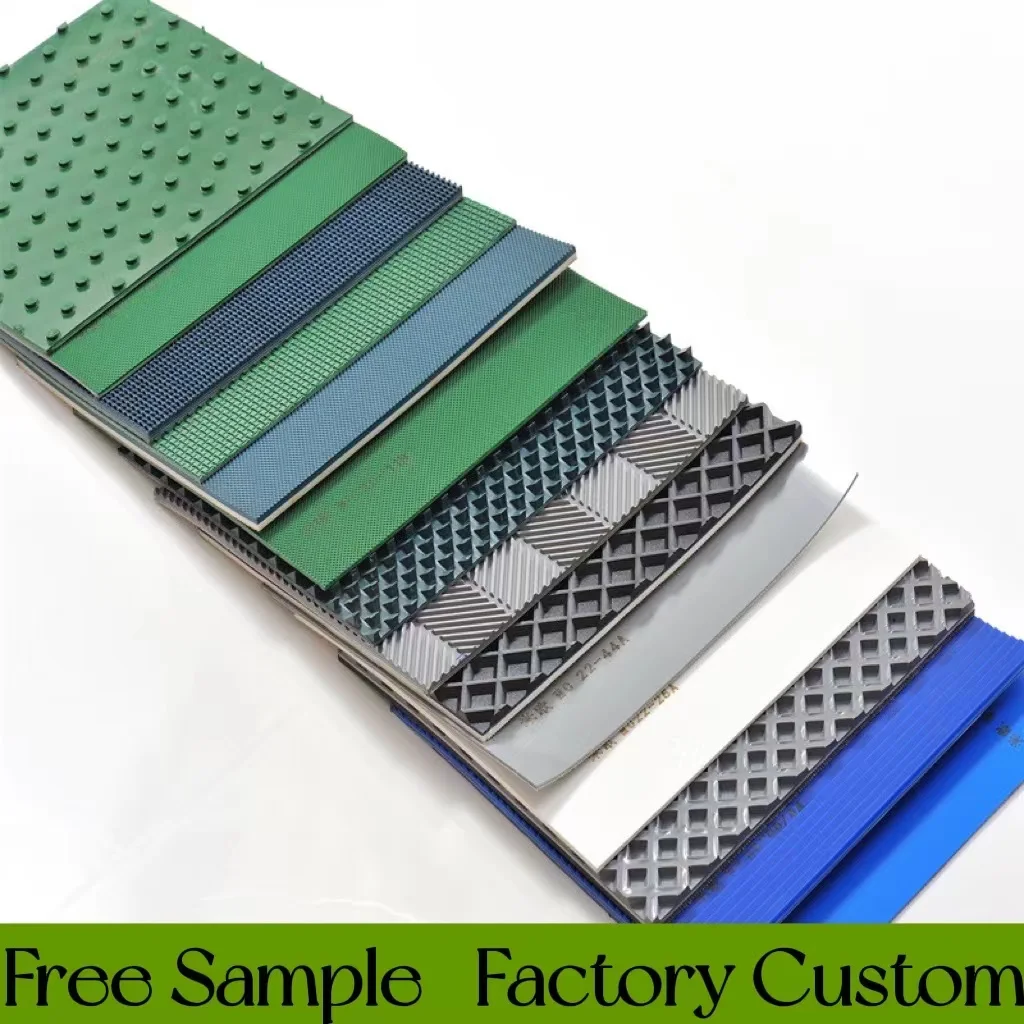 Spike pattern custom circular Rubber PU polyurethane 1.5MM pu Dry belt food grade pu conveyor belt