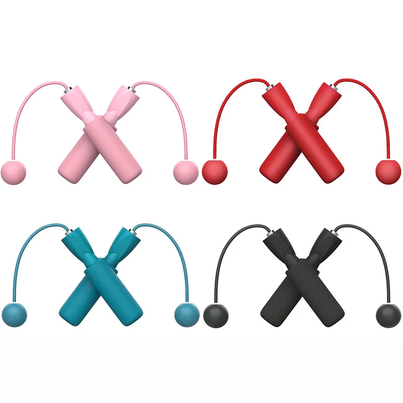 Custom Cordless PVC Double Bearing Jump Rope with Balls Spare Cord and PP Material for Skipping