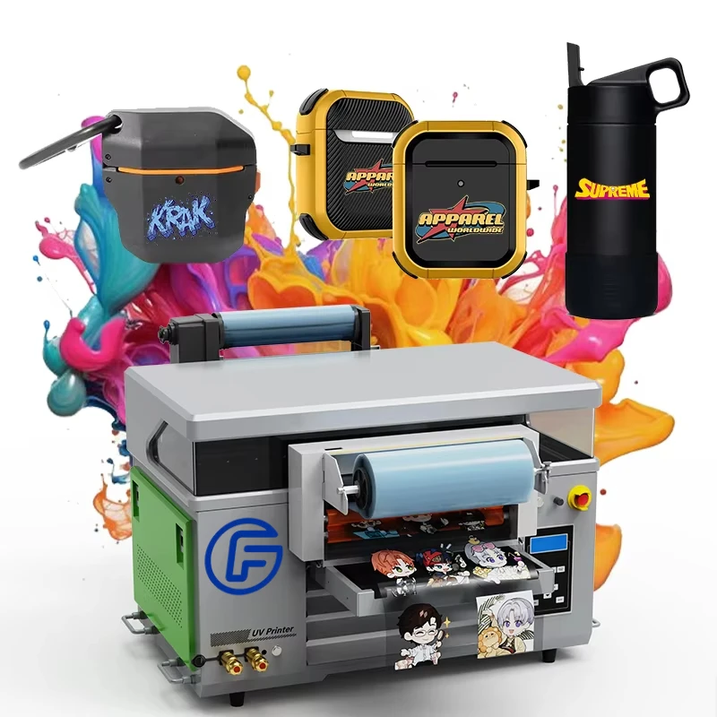 uv flatbed printer 4060 double nozzle XP600 small hot stamping machine Flat lash cup silicone phone case printing machine