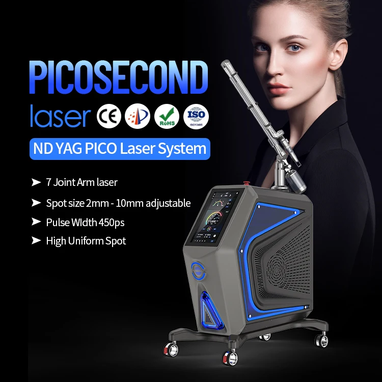 Professional Pico Laser Machine PicoLaser Pigment 1064 Nd Yag Laser Tattoo Removal Picosecond Laser