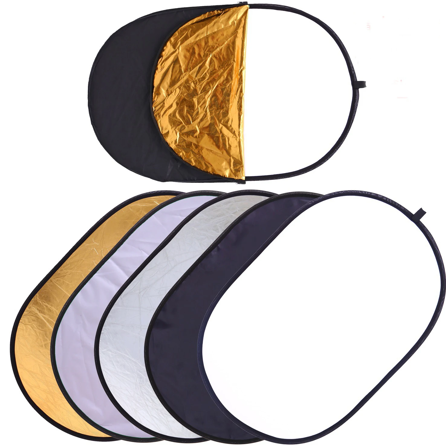 5 in 1 reflectors Photographic oval fill light background plate multi-color reflector photo studio accessories