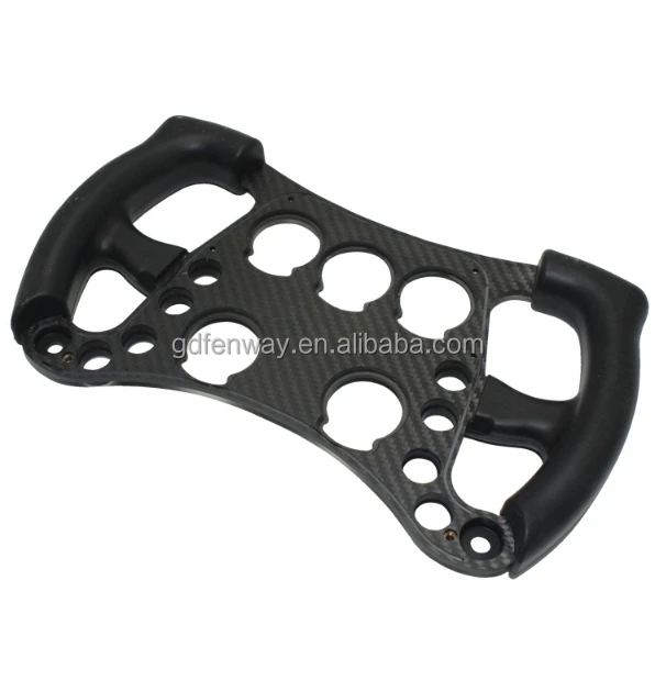 Custom Made Carbon Fiber Molding Parts Universal Racing Carbon Fiber Steering Gaming Wheel with Silicone Handles
