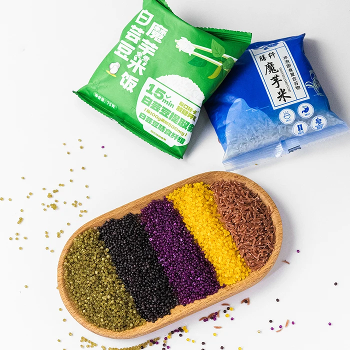 No Sugar Konjac Couscous 100% Plant-Based High Dietary Fiber Ready-to-Eat Instant Riz 12-15 Minute Preparation Dry Konjac Pearls