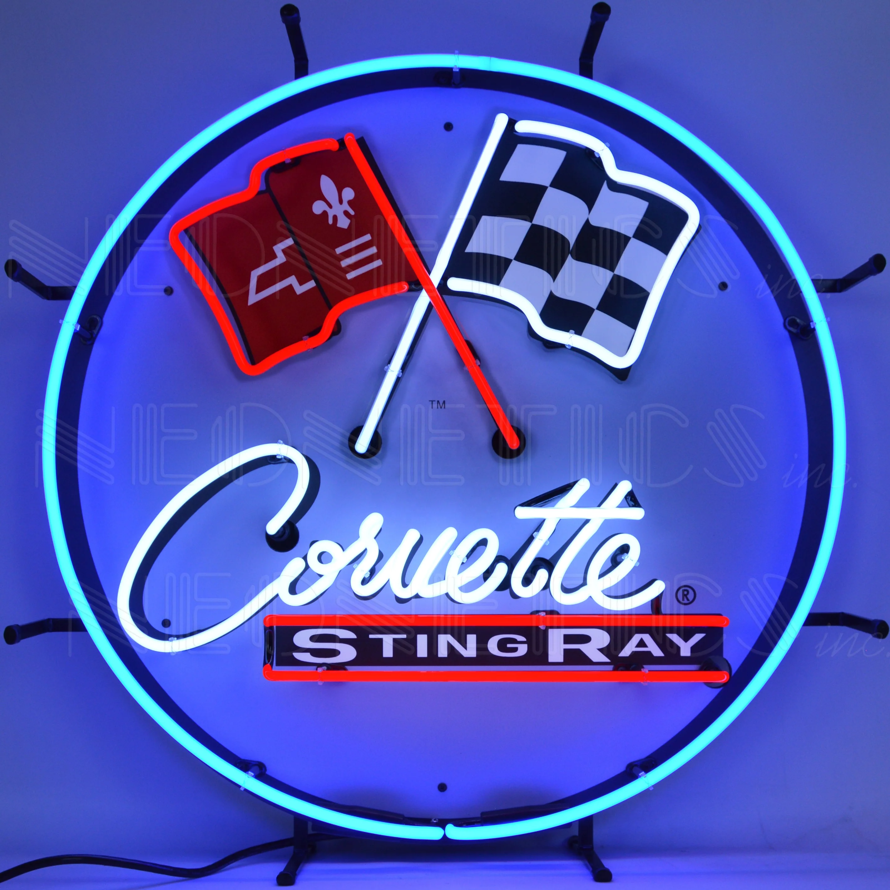 
Neon signs china supplier car garage Corvette stingray glass neon sign oem factory china neon sign 
