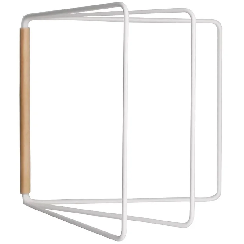 Japanese-Style Metal Folding Towel Rack Single-Tier Floor-Standing Dishcloth Drying Storage Rack Kitchen Countertop Pot