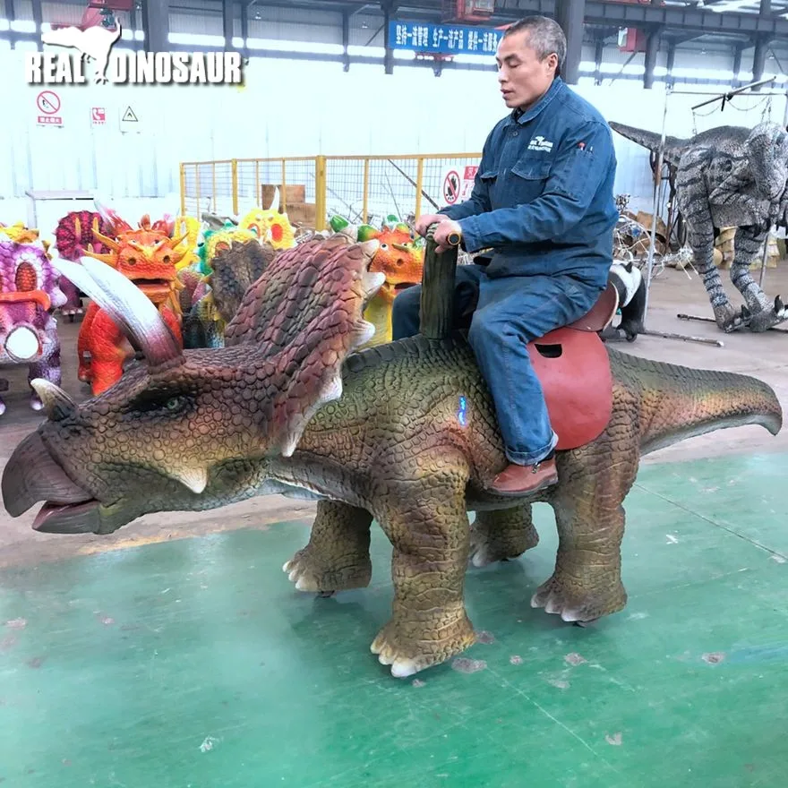 Amusement park Electrical Walking robot dinosaurs rides for sale