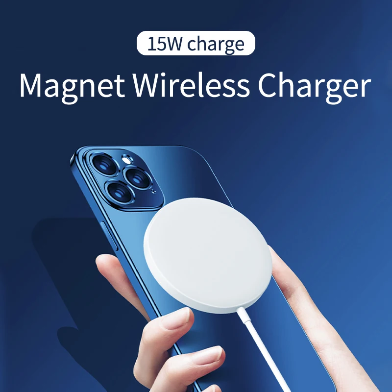  Зарядное устройство 15 Вт настольное зарядное на магните для iphone 12 mini оригинальное беспроводное магнитное pro