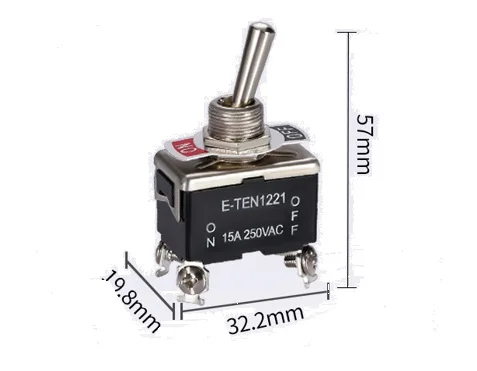 Пользовательский выключатель питания медный 15A 250VAC 6/SixPins переключатель включения-выключателя
