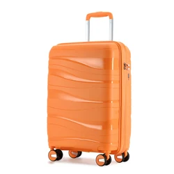 2023 Wholesale Customized PP Hard Shell Luggage Carry On Hand Travel Trolley Case Bag Pink  Suitcase Luggage 3 pec Set