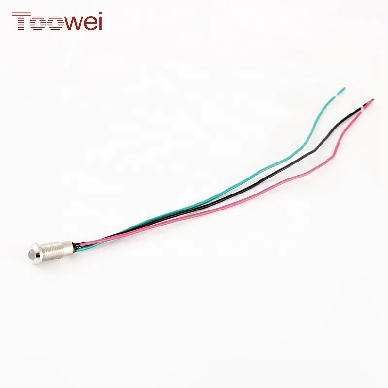 6mm high bright car light led indicator light mount for truck ip67 waterproof 12v for motorcycle