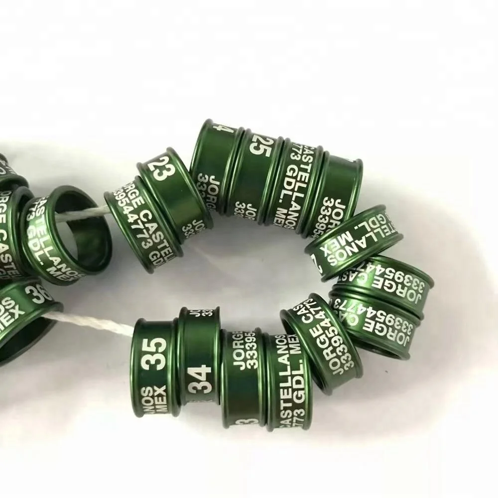  Индивидуальные алюминиевые шайбы для голубей кольца ножек