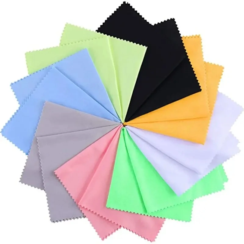 Eyeglasses Lenses Glasses Phone Screen Polishing Wipes Cloth Streak-free Soft Gentle Microfiber Cleaning Cloth with Custom Logo