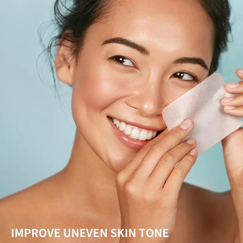 Korean Skincare Prevent Breakouts Improve Skin Texture Exfoliating Facial Toner Pads for Dead Skin & Blackheads, Minimize Pores