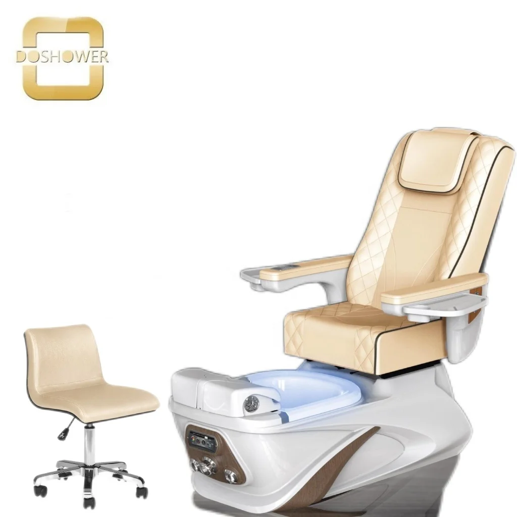 Press on nail salon equipment for hydro-massage system pedicure chair of acetone resistant leather spa