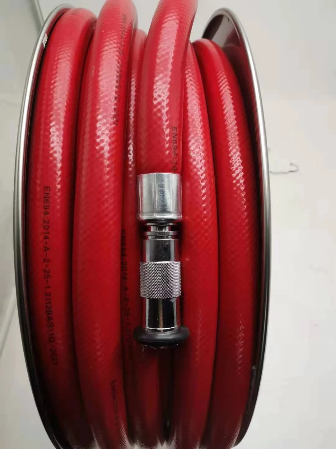 Carbon steel fire hose reel with 30 m 3/4 inch water hose for fire service