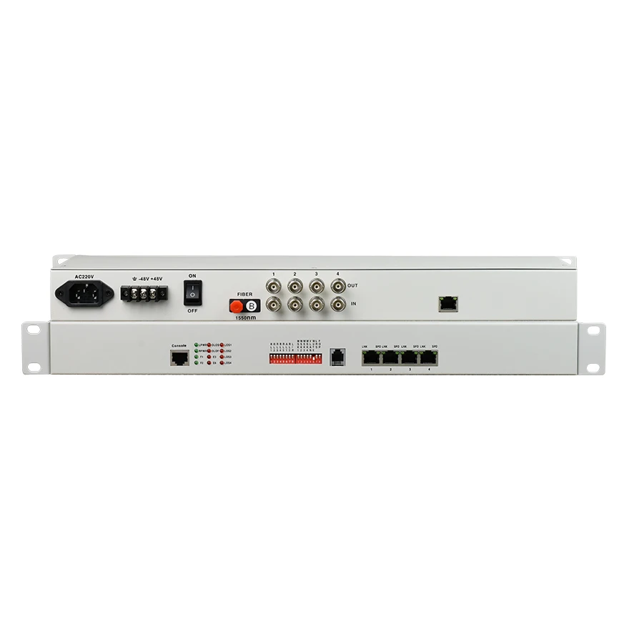 4 port E1 G703 with 4FE optical converter SNMP