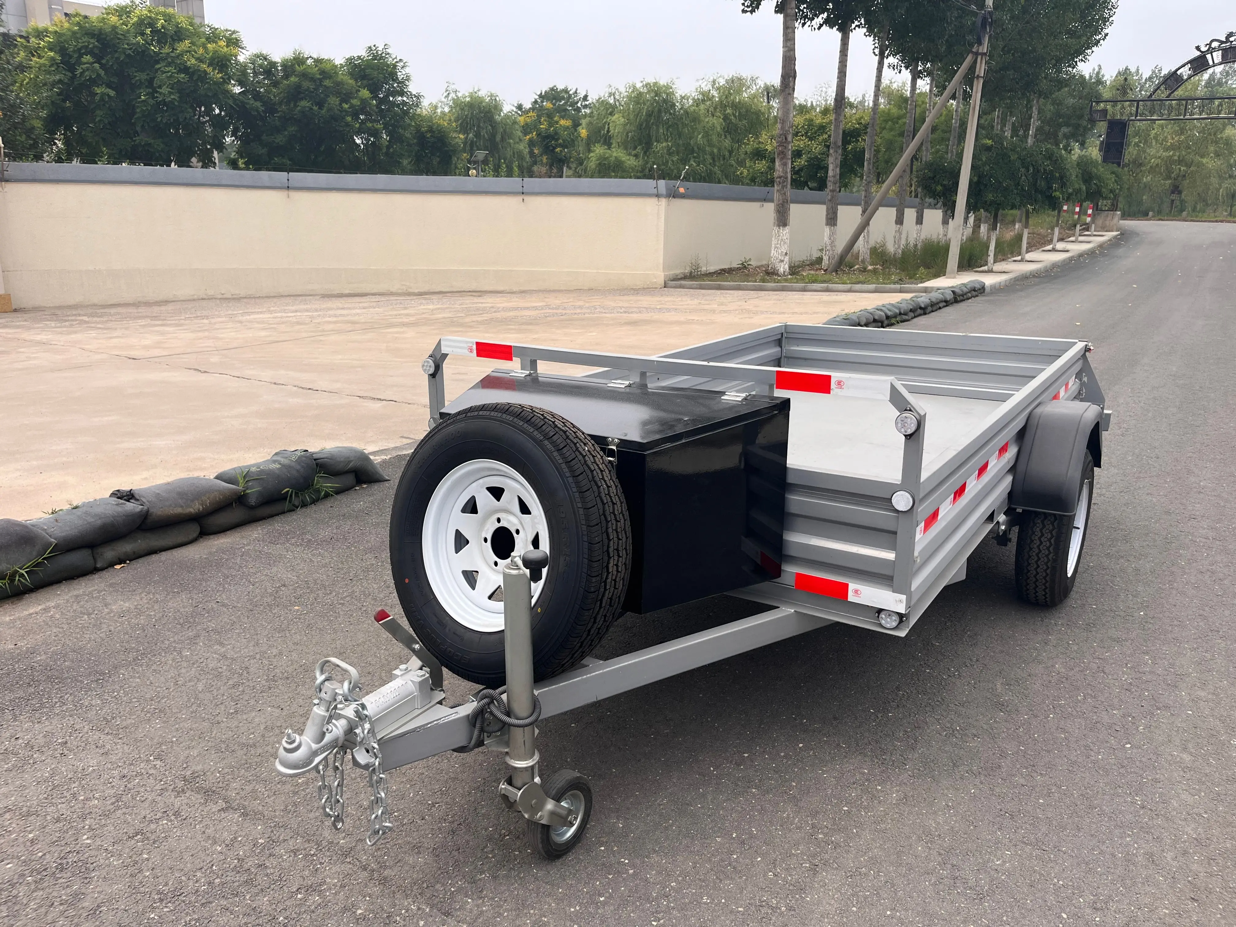 8*4 fence flatbed trailer, car trailer, center axle trailer, original parts