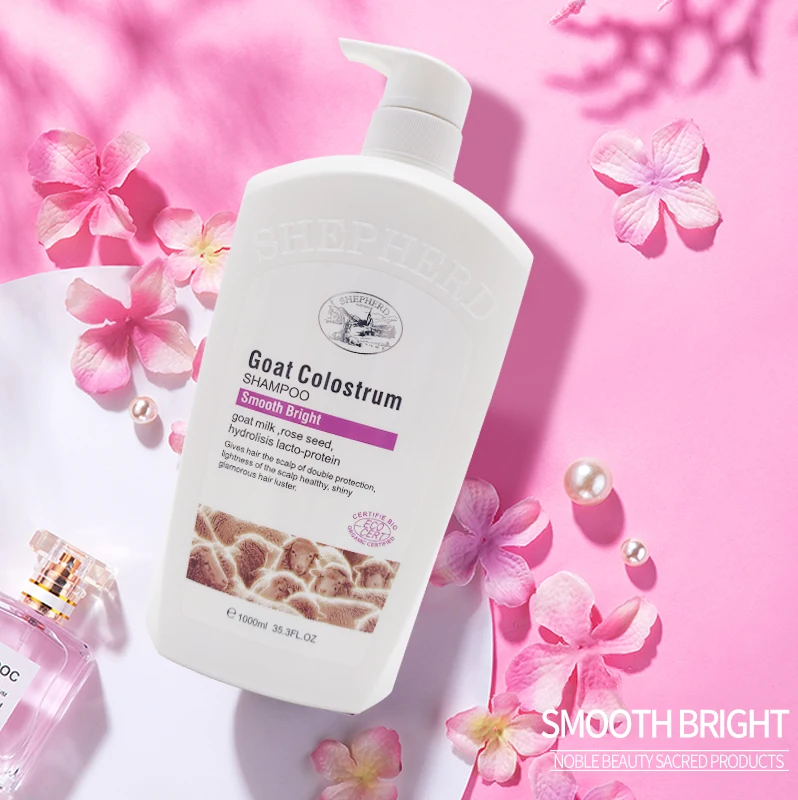 Private Label High Grade 100% Pure Organic Goat Milk Protein Smooth Bright Shampoo 1000ml Big Size