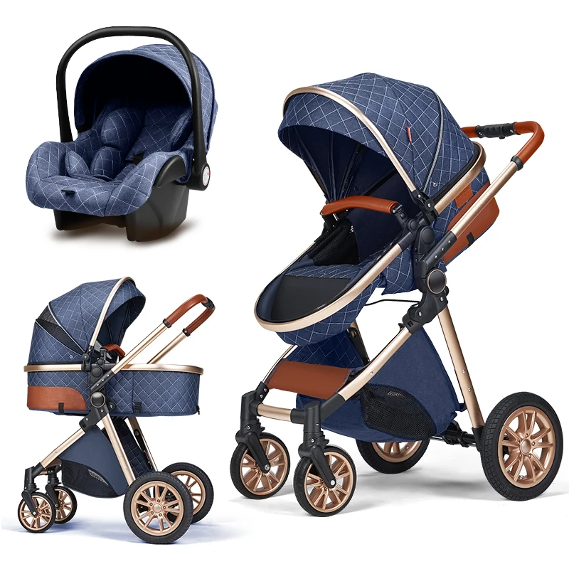 TOP Sale High Quality Baby Stroller Baby Happy Stroller 3 in 1 Coches Para Bebes