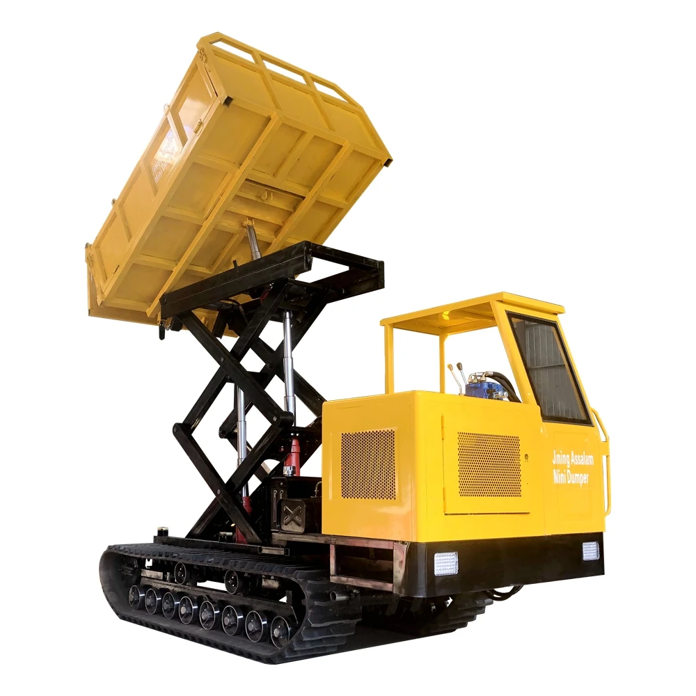 CE Certified Diesel Powered Mini Tracked Loader Transporter Hydraulic Platform Crawler Dumper Truck
