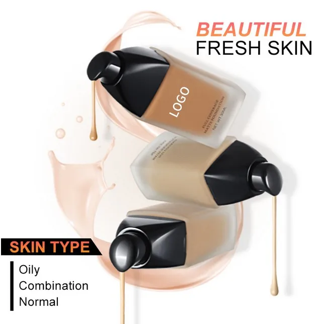 Free Sample Private label  Foundation Waterproof Full Coverage Foundation wholesales