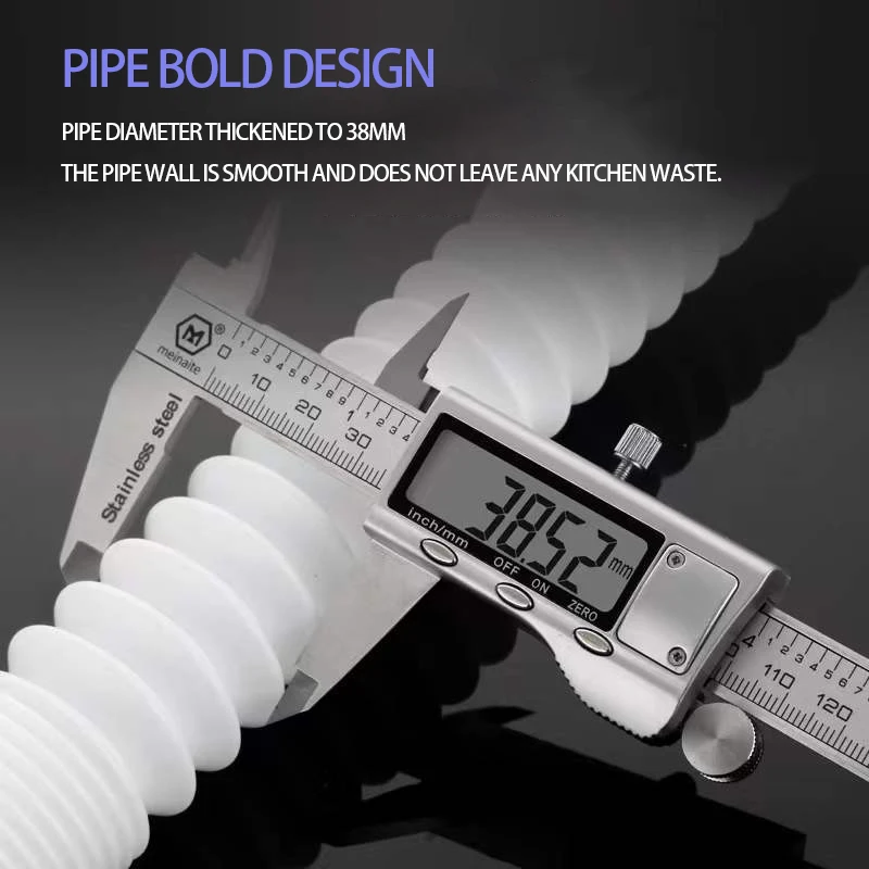 Balcony Transparent Cup Drain Hose Fittings Odor-proof Basin Telescopic PVC Sewer Bathroom Basin Bottle trap Waste pipe