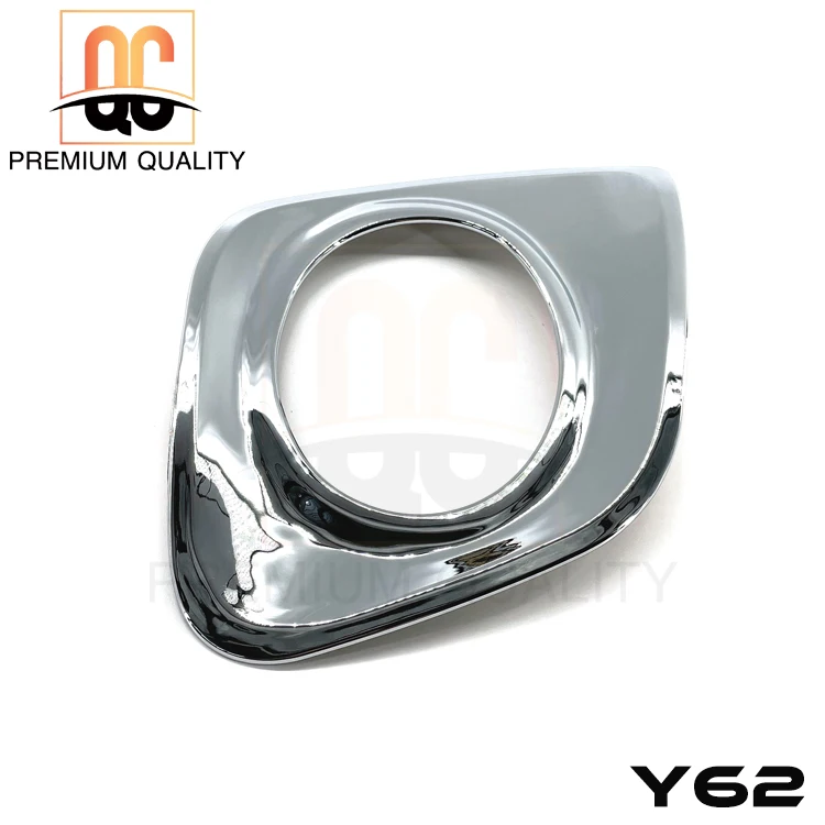MOQ 1 set chrome front bumper fog light cover decoration for Patrol Y62 2016