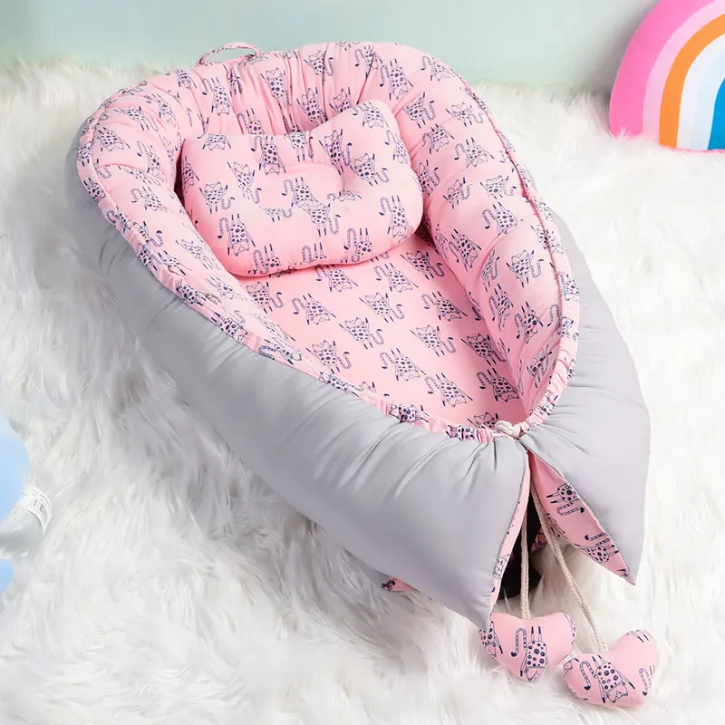 Good quality Portable Comfortable Detachable Super Soft Baby Sleeping Lounger Cotton Breathable Baby Nest