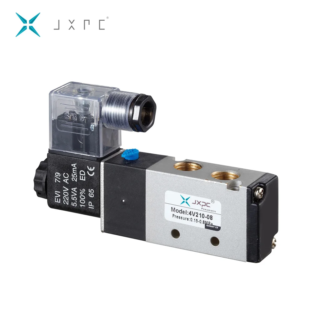 JXPC горячая Распродажа 4V210-08 24V DC Воздушный катушечный соединитель Пневматический 12V электромагнитный клапан