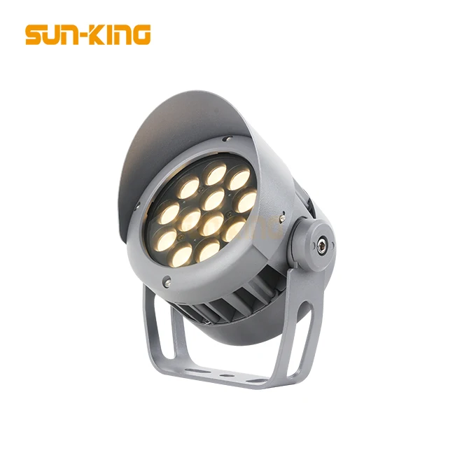 Round Rgb Rgbw Automatic Control IP65 Waterproof Outdoor Floodlight 12W 24W 36W LED Garden Landscape Spotlight