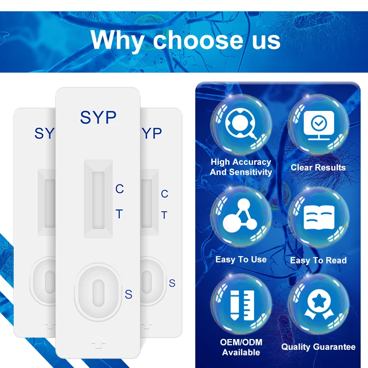 One Step Rapid Infectious Disease Syphilis Test Kit With High Accuracy syphilis test cassette