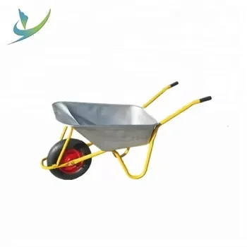 WB3800 Plastic tray Wheel Barrow Wheelbarrow with Solid Wheel 65L bucket 120kg load