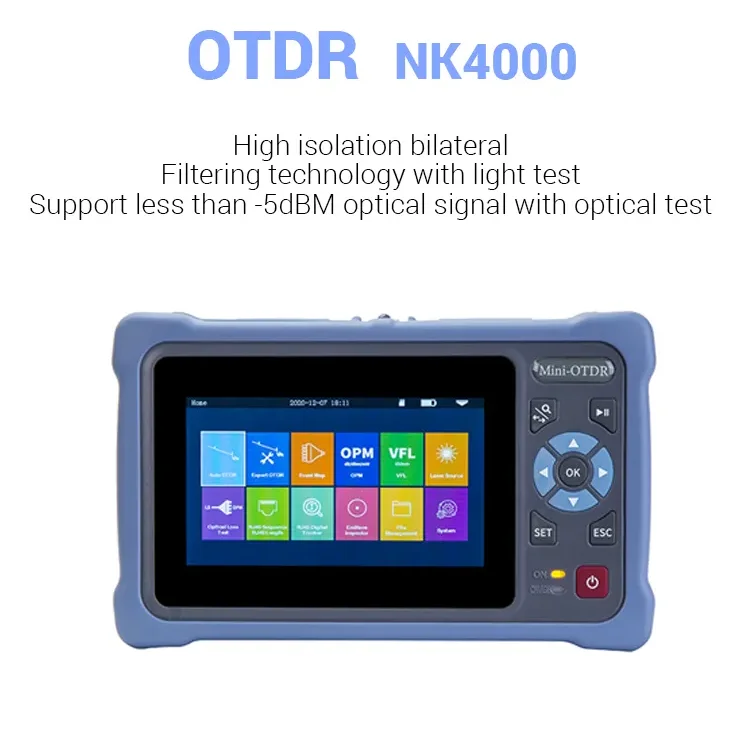Mini Optical Time Domain Reflectometer Fiber Optic OTDR NK4000 FTTH Optical Fiber Tester Time Domain Reflectometer