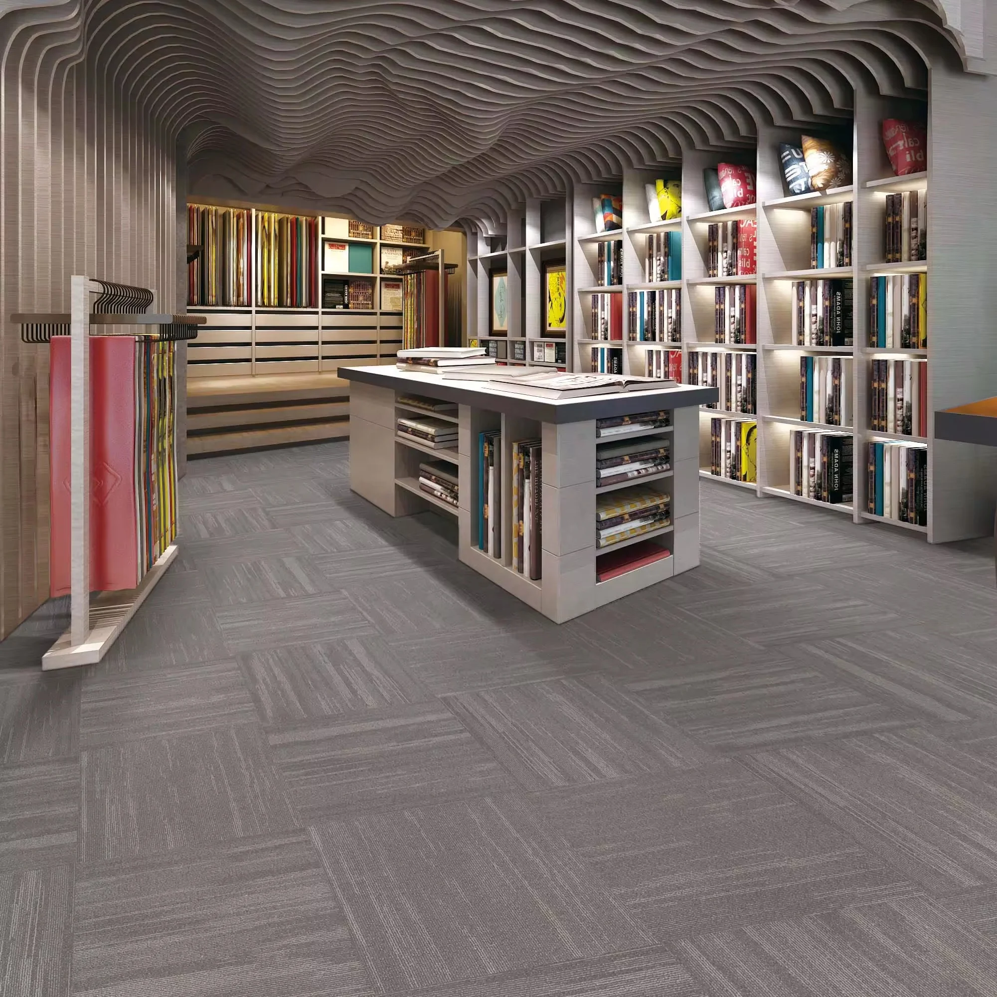 loop pile solid color Cheap removable commercial PVC 50x50 PP material china home hotel office carpet tiles floor