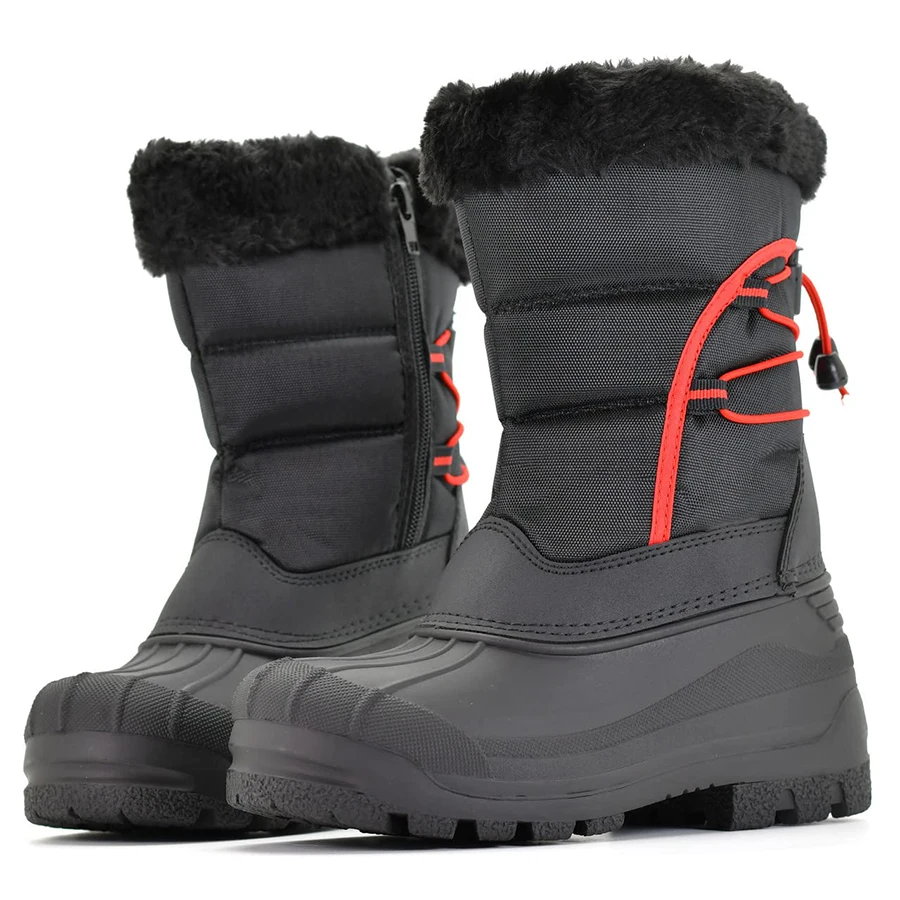 Kids Snow Boots Waterproof Unisex-Child Winter Boots Mid Calf Thermol Insulated Duck Boots