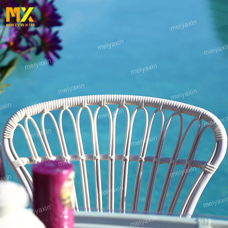 MX four season modern outdoor living home rattan wicker bistro lawn furniture set