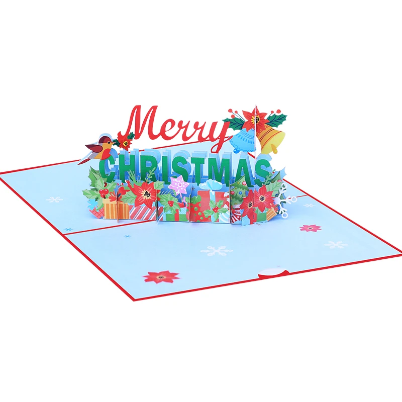 Creative Greetings  3D Pop Up Christmas Cards Greeting Card For Holiday  Gift With Envelope and Message Tag