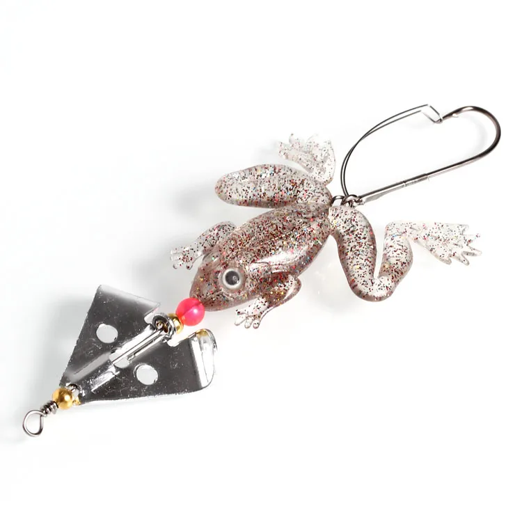 Soft Frog Fishing Baits Bionic Floating Frog Lure Topwater Artificial Soft Frog Lure for Outdoor Fishing