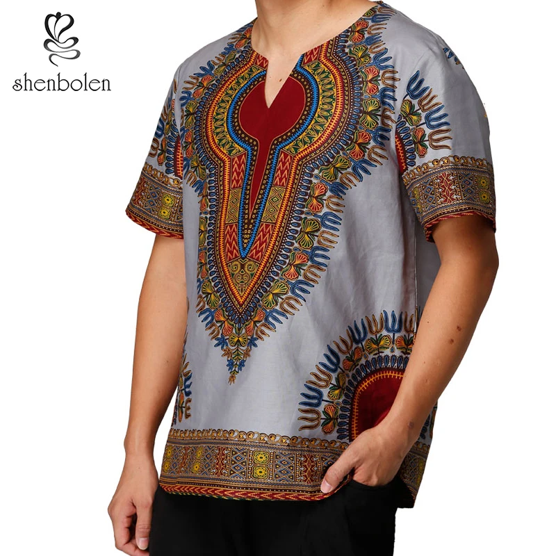 Рубашка Dashiki мужская с коротким рукавом, модная сорочка в африканском стиле, одежда для отдыха, весна-лето 2021