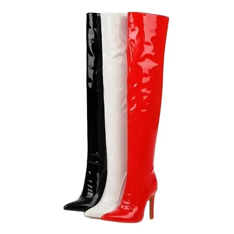 Big size over the knee dance boots high heel spring autumn belly dancing shoes sexy night shop dance boots